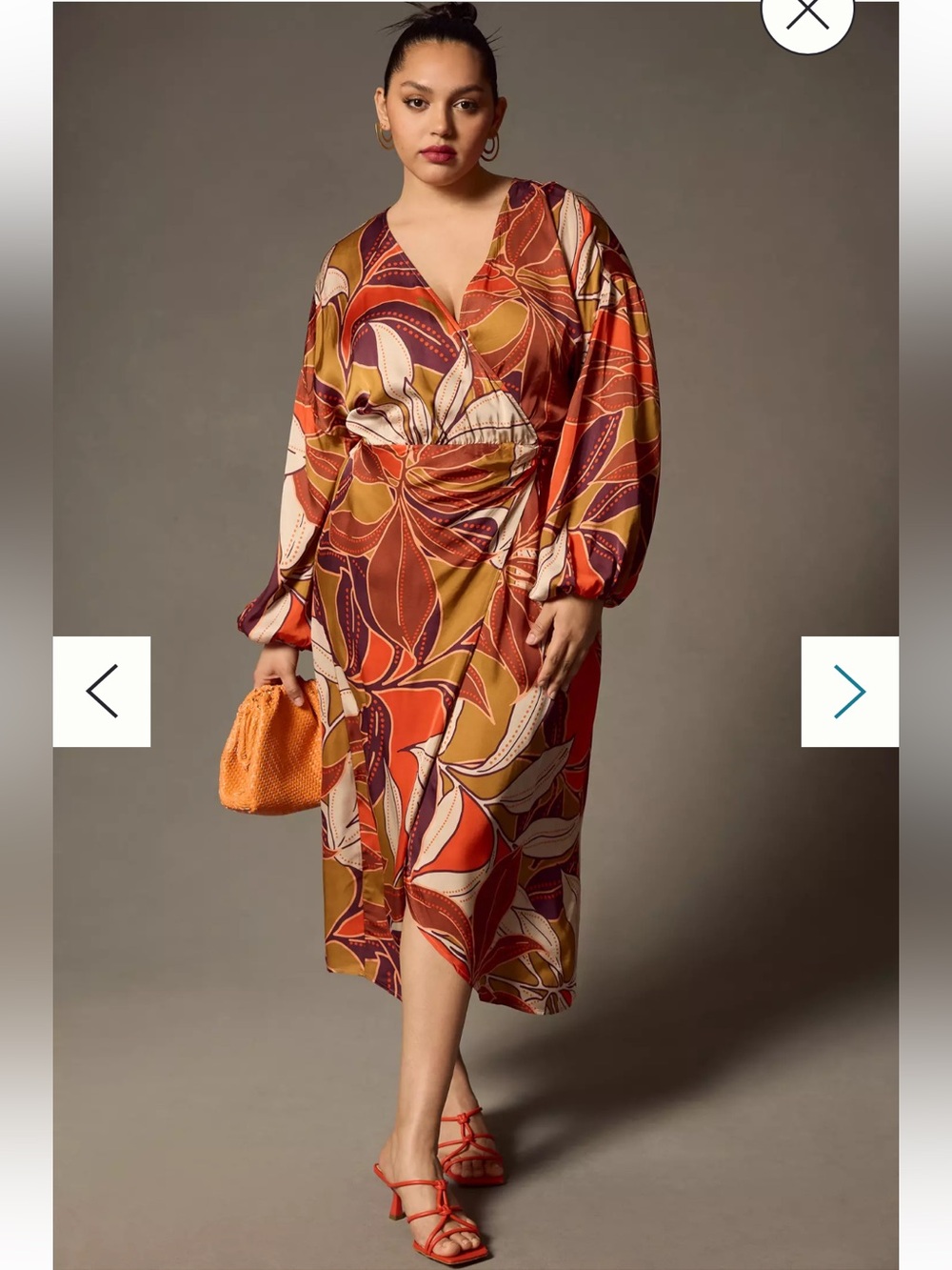 NWT Anthropologie size 3X midi wrap dress